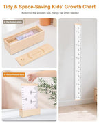 Height Chart for Kids Growth Chart for Wall Kids Height Wall Chart Kids Growth Chart Wall with Keepsake Box Height Measurement Wall Ruler Baby to Child Growth Tracker Neutral Nursery Wall Decor