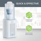 Chicco Digital Bottle Warmer & Sterilizer for Baby Bottles and Milk Bags Eliminates 99.9% of Germs 4 Heating Options Digital Touchscreen Automatic Shut-Off & Sound Alert (Pack of 2)