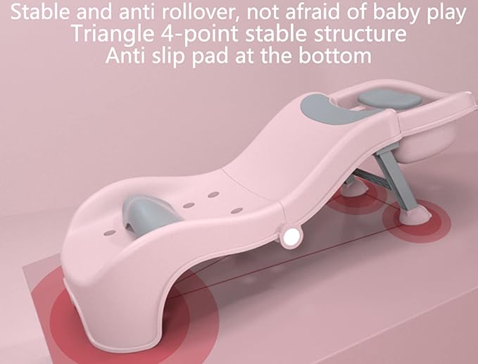 Adjustable Children Shampoo Chair for 3-10 Year Old Bathing Seat Tub Collapsible with Prevent Wet Clothes Design