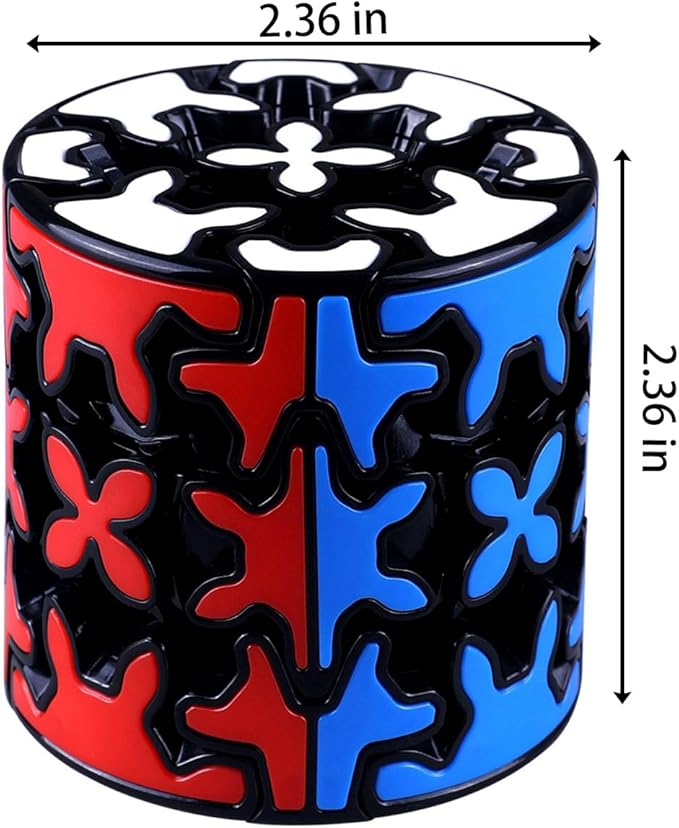 Gear Cube 3x3 with Three-Dimensional Gear Structure Magic Cube 3x3x3 Puzzles Toys (60mm) Brain Teaser Puzzle Game Toy for Children and Adults (Style C)