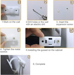 Anti-Tip Furniture Wall Anchor Straps(6 Pack,with Screws),Wall Anchors Straps Kit for Bookshelf or Dresser,Adjustable Safety Furniture Wall Straps for Baby,Kids,Dogs,Cabinet,Bed,Shelf,etc.(White)