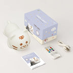 QANYI Christmas Gift Tiger Lamp, Silicone Color Changing Tiger Desk Nightlight, Rechargeable Nursery Table Lamp with Timer and Remote Control, Gift for Toddler Baby Girls Boys Children Bedroom