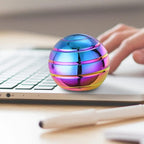 Kinetic Desk Toys, Fidget Toys Kids Adults, Adults Office Desk Toys, Metal Kinetic Fidget Spinners for Kids Party Favors, Stocking Stuffers for Kids (1.54", Rainbow)