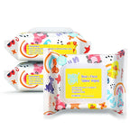 HAPPY BUM - 90 Count Baby Wipes, Unscented, 7.4 x 7.2 Inch, Moist and Refreshing, Multi-Purpose Use, Ideal for Travel (3 Packs of 30)