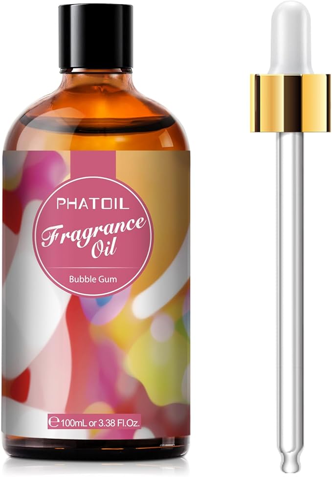 PHATOIL 3.38FL.OZ Bubble Gum Fragrance Oils for Aromatherapy, Essential Oils for Diffusers for Home, Perfect for Diffuser, DIY Candle and Soap Making, DIY Scented Products - 100ml