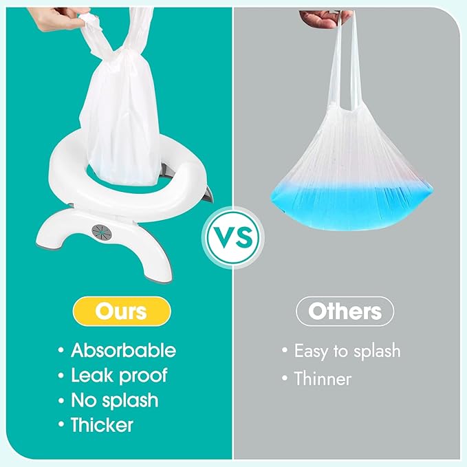 [30 Counts] Disposable Potty Liners Compatible with OXO Tot 2-in-1 Go Potty, Potty Refill Bags for Toddler Travel, Universal Potty Bags Fit Most Potty Chairs and Travel Potty