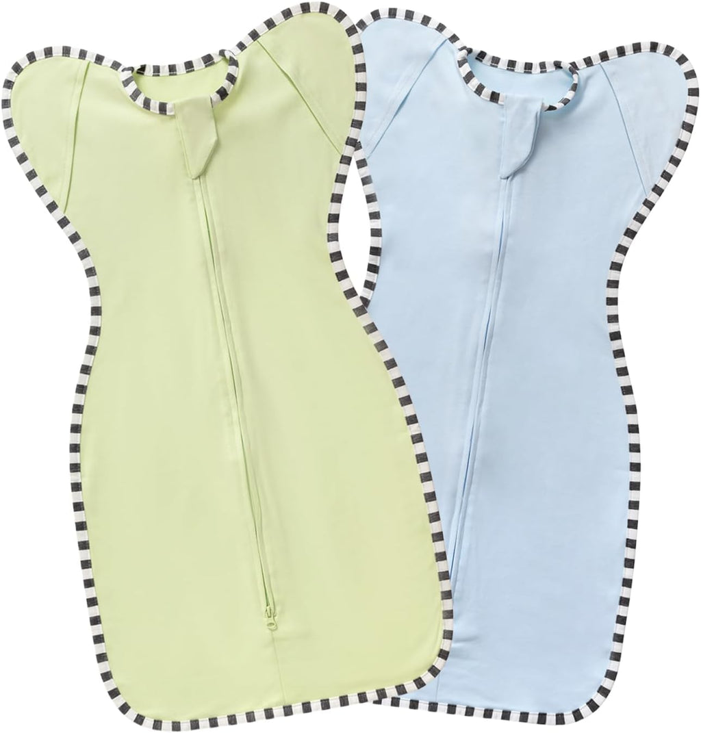 Baby Swaddle Blanket for Newborns and Infants,2-Piece Set Infant Pajamas,Bidirectional Zipper,Easy to Put On and Take Off