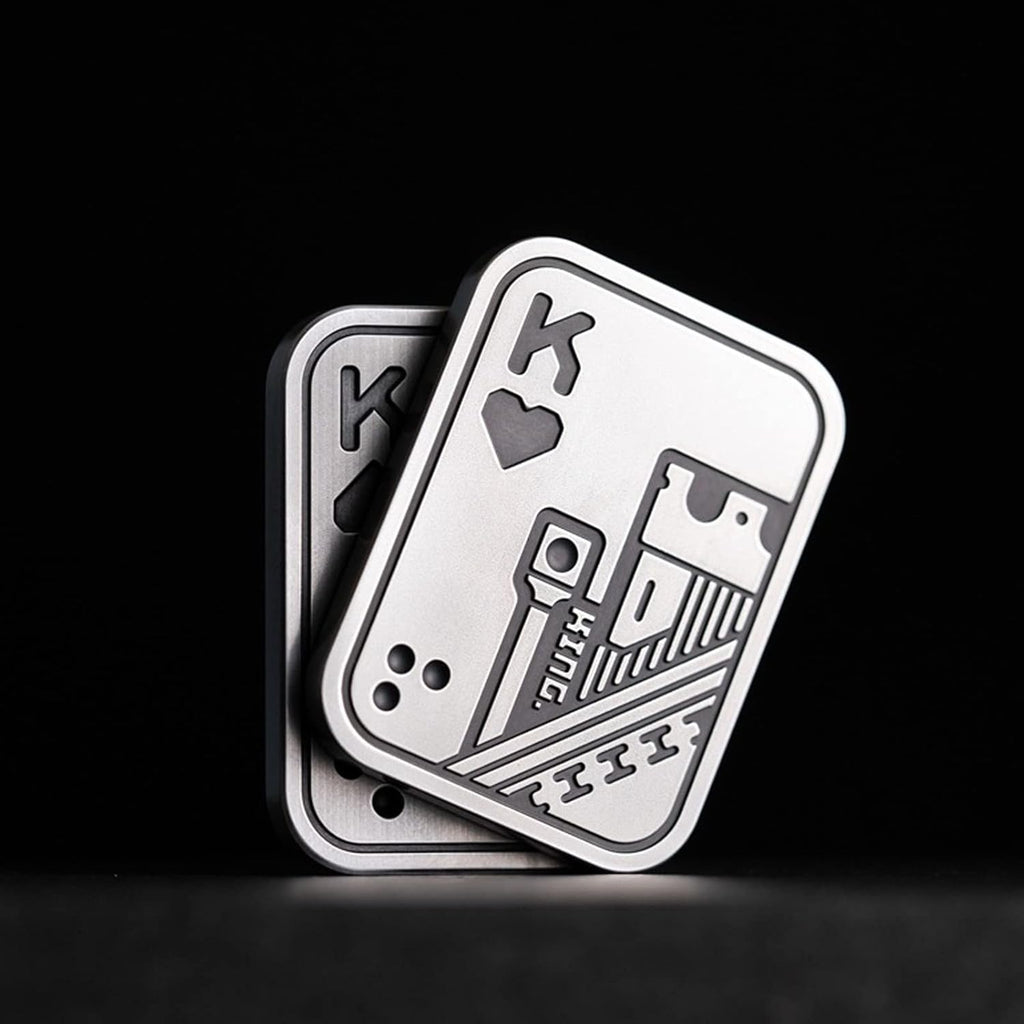 New Decompression Metal Poker Fidget_Slider，Manually Rotate Adult Office Decompression Toys to Relieve Pressure, Tabletop Toys for Adults, （KK）