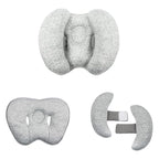 2 in 1 Baby Support Pillow, Adjustable Banana Shape Baby Neck Head Travel Pillow Stroller Insert Cushion for Kids, Toddler, Gray
