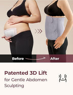 Momcozy Ergowrap Postpartum Belly Band for Natural and C-Section Recovery, Abdominal Binder with 3D Abdomen Lifting & Ergonomic Back Support, Seamless Belly Wrap Shapewear for Post Surgery Recovery