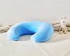 Nursing Pillow, Plus Size Breastfeeding Pillow Original Support for Baby Boys Girls Breastfeeding Essentials, with Removable Soft Cotton Cover (Blue, Large (25.59 * 20.08 * 6.30 Inches))