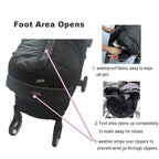 Cozy Toe Stroller Bunting Bag,Soft Coral Fleece Lining,Weather Proof Universal Footmuff Adaptable for Strollers Joggers Pushchair