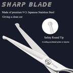 Safety Round Tip Hair Scissors for Kids, Fcysy 6 In Hair Cutting Shears for Children, Stainless Steel Barber Haircut Scissors for Toddlers, Boys & Girls – Safe Hair Trimming at Home