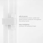 Ubbi Safety Bundle, Safeguarding and Baby Proofing Set, Includes 36 Outlet Covers, 16 Table Corner Protectors and 2 Pinch Guards, Child Safety Kit, White