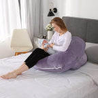 Chilling Home Pregnancy Pillows, C Shaped Full Body Pillow Maternity Pillow for Women 55 inch, Pregnancy Pillows for Sleeping Pregnant Must Have with Removable Cover