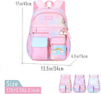 Kawaii Backpack - Pink & Purple Starry Rainbow Bookbag for Girls & Kids