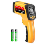 Non-Contact Infrared Thermometer Gun, High Accuracy -58°F to 1472°F, Adjustable Emissivity, Ir Thermometer with Backlit LCD, Over-Temp Alarm, Laser Temperature Gun for Cooking,BBQ,HVAC