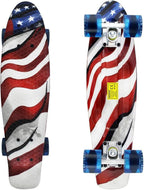 Skateboards Complete 22 Inch Mini Cruiser Retro Skateboard for Kids Boys Youths Beginners