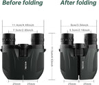 10-30x25 Small Compact Binoculars for Adults - WOZEL High Powered Zoom Binoculars for Bird Watching Hunting Hiking Travel Sports - Lightweight Binocular with Large & Bright Field of View for Kids