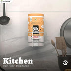 Wipes Holder, Wall Bracket for Cleaning Wipes - Two Ways of Installation: Wall-Mount & Adhesive Stickers - Ideal for Kitchen Bathroom Household Office Classroom Gym - No Wipes Included