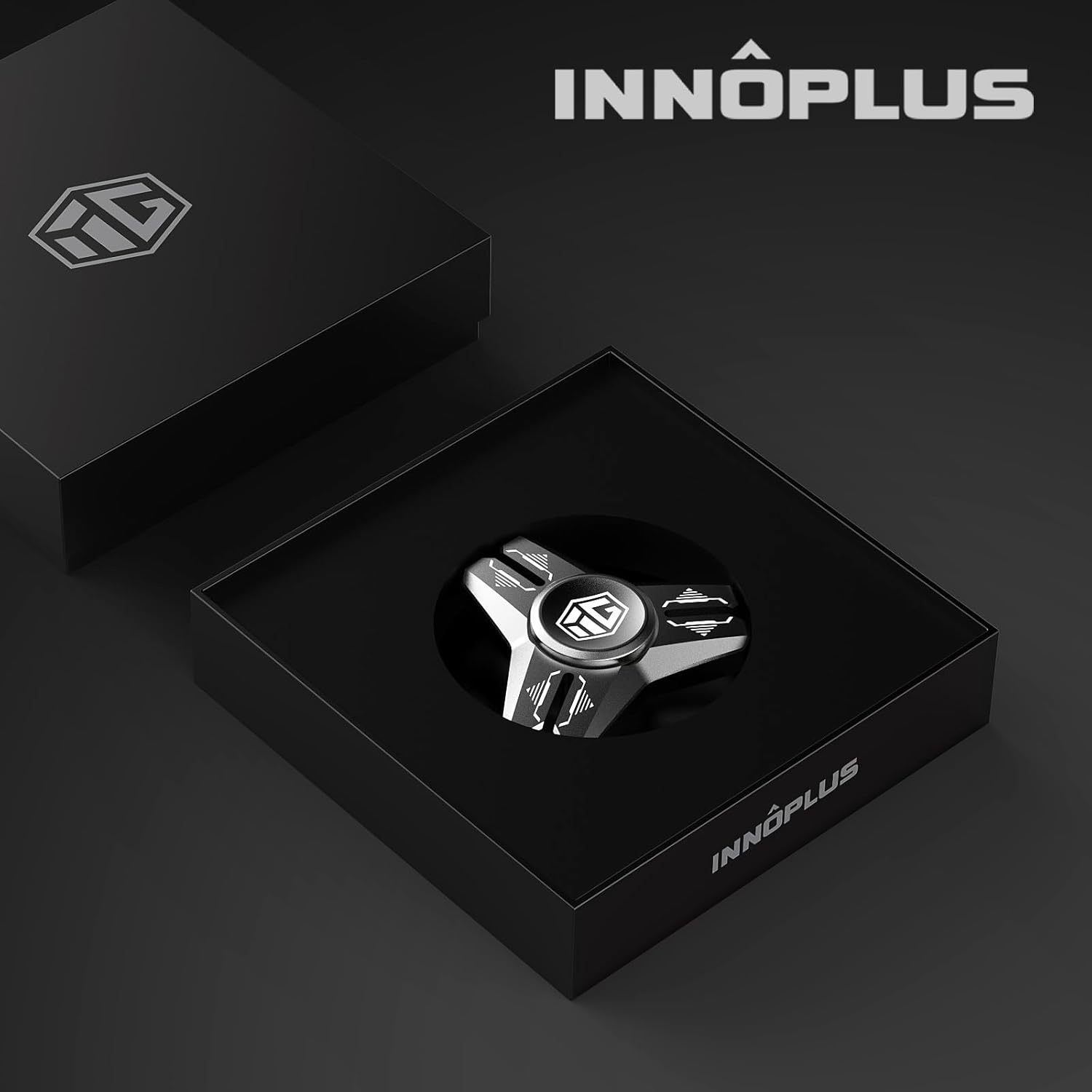 INNÔPLUS Fidget Spinner, Sturdy Stainess Steel Construction Metal Fidget Spinner, Fidget Spinners for Kids, Delivers Smooth and Long Spin Times, for Stress Relief, Focus Enhancement, Anxiety Reduction