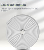 Foam Corner Protector Edge and Corner Guard, with 19 feet Length Foam Safety Bumpers, Baby Proofing Safety Table Corner Protectors (White)