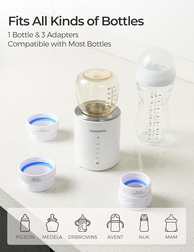 Portable Bottle Warmer for Travel, Comes with A Feeding Bottle,Warmer with Fast Heating, Safety Material Baby Bottle Warmer, Rechargeable Bottle Warmer for Breastmilk