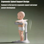 PandaEar Baby Shower Stand | Adjustable Baby Bath Stand with Safety Handle | Foldable Infant Shower Standing Support with Anti-Slip Base for Babies 6-36 Months Newborns & Toddlers (Grey)