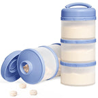 Termichy Stackable Formula Dispenser Portable Milk Powder Container, 2 Pack, Blue