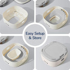 3 in 1 Potty Training Toilet, Dinosaur Toddler Potty Training Seat for Boys Girls with Comfortable Cushion, Easy-to-Clean and Anti-slip Potty Training Step Stool for Toilet (Grey)