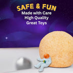 EvolutionUSA Space Bath Bombs for Boys & Girls, 6 Planet Bath Balls with Toy Hidden Inside, Organic Hypoallerganic Childrens Bathbombs, Cosmic Fun Space Surprise, Gift Set Birthday, Christmas, Easter