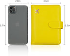 Melsbrinna RFID Passport Holder for Travel Women/Men, Cute RFID Blocking Wallet with Card Slots, Travel Wallet/Passport Case (1, Yellow)