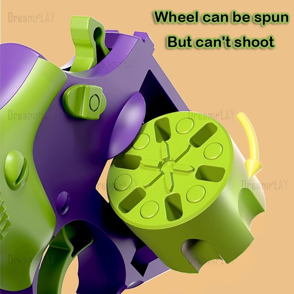 Fidget Toy Revolver Gun, 3D Plastic Mini Revolver Fidget Gun Toy Adults Slider, Gravity Gun Toy Nice Gifts for Kids Adults Suitable for Relieving ADHD, Anxiety (Blue)