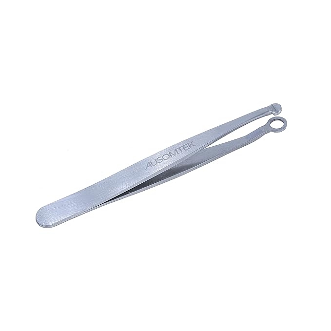 Nose Hair Trimming Cliper, Ear Hair Trimming Tweezers, Eyebrow Grooming Scissors, Stainless Steel, Safe Round-Headed