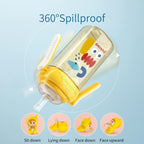 POTATO Sippy Cup For Toddlers with Straw Spill Proof, PPSU Learner Cup with Handle for Baby 1 year old, Water Bottle with weighted ball, 10 Ounce Red