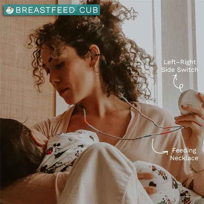 Smart Breastfeed Tracker - The Breastfeed Cub: On-The-Spot One-Press Smart Baby Care Logger, Reminders, Notifications, Routines, Multiple Caregivers, Pediatrician & Expert Support