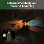 haakaa Baby Nail File Electric Baby Nail Care Set with LED Light, Baby Nail Clippers for Newborn/Infants/Adults Toenails and Fingernails, 6 Replacement Heads & Storage Case, Green