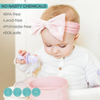 Grabease Baby Feeding Utensil Set - Ergonomic Self-Feeding & Toddler Spoon & Fork - Sturdy Plastic Training Silverware for Toddlers - Travel Pouch & Silverware for 1-Year-Olds - Lavender, Pack of 1