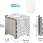 Portable Potty Seat for Toddler, Kids Travel Potty Foldable Compact Potty Training Toilet Seat with Cleaning Bags for Car, Camping, Travel, Outdoors (Grey)