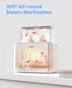 LAREX Double Bottle Warmer, 11-in-1 Fast Baby Bottle Warmer for Breastmilk and Formula, with Timer, Fits 2 Bottles, Accurate Temp Control, Milk Warmer with Thaw, Steri-lizing, Keep Warm, Heat Food