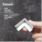 Roving Cove Slimfit Corner Protector for Baby Proofing (8 Small Corners), Soft Rubber Foam Furniture Safety Bumper Guards, 3M Adhesive Pre-Taped, Stone Grey