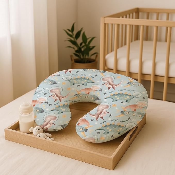 Nursing Pillow Covers 2 Pack, Breastfeeding Pillow Slipcovers Soft and Stretchy, Nursing Covers for Baby Girls Boys Newborn