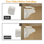 Vmaisi Adhesive Magnetic Cabinet Locks for Babies (8 Locks and 2 Keys)