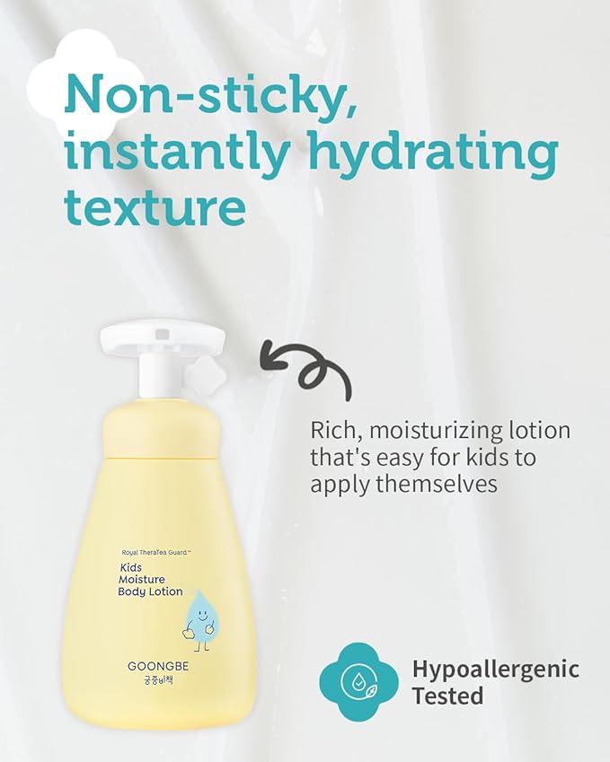 Kids Complete Body Care Set - Korean Low pH Body Wash & 24hr Moisturizing Lotion - Hydrating Formula with Panthenol, Amino Acids, Cica & Squalane - Allergen-Free Scent, 10.1 fl.oz & 2.7 fl.oz