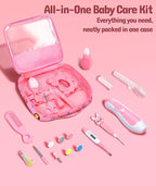 Baby Healthcare and Grooming Kit, Electric Safety Nail Trimmer Baby Nursery Kit, Newborn Care Kits with Hair Brush Comb for Newborn Infant Toddlers Baby Boys Girls Kids, Baby Shower Gifts