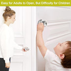 Clear Door Knob Cover Door Knob Safety Cover for Kids (6 Pack) Child Proof Door Knob Covers Fit Most Color Door Knobs Baby Proof Door Knob Cover Easy Adult Grip Toddler Door Knob Cover 2.7 X 2.3 Inch