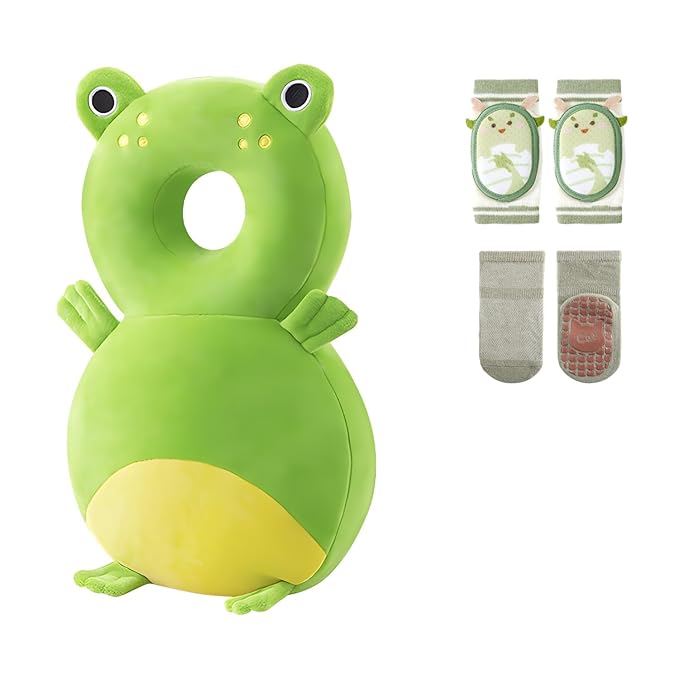 Baby Head Protector,Adjustable Baby Head Protection Backpack (Frog)