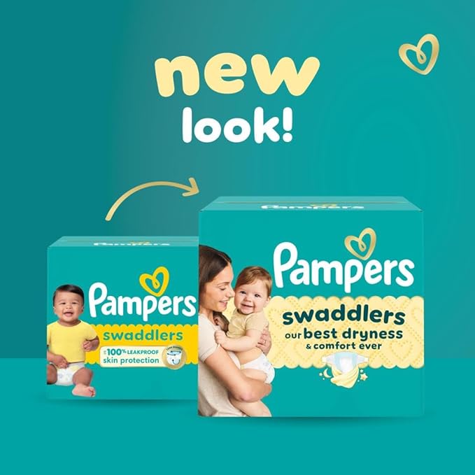 Pampers Swaddlers Diapers, Size 5 (20-37 lbs), 132 Count, Absorbent, Keeps Baby Dry and Comfortable, Skin Safe Disposable Baby Diaper (Packaging May Vary)