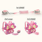 Toddlers Leash + Anti Lost Wrist Link Child Kids Safety Harness Kids Walking Wristband Assistant Strap Belt for Girl Pink Christmas Gift (PINK2)