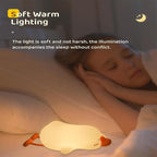 Big Goose Night Light，Squishy Silicone Kids Lamp, Dimmable 3-Gear Warm Light with Tap Control, BPA-Free Baby Cut LED Nightlight for Nursery Bedrooms Camping & Party Decor